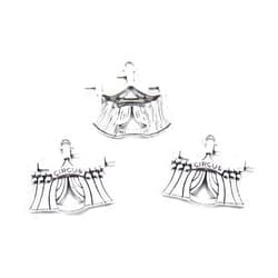 Fulllove Charms 40 Pieces Antique Silver Plated Jewelry Charms GY04570 Circus Tent