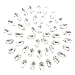Honbay 50PCS 7x15mm (Sew on or Glue on) Horse Eyes Claw Rhinestones for Clothes, Bags, Shoes, Hats, DIY Crafts and More (Clear)