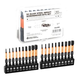 GRENPRO Allen Wrench Drill Bit Set Hex Head Impact Driver Bit Set 20pc (Metric&SAE), 1/4” Hex-Shank Magnetic Hex Key Bit Set 2” Long Bit Socket Set, Allen Key Screwdriver Driver Bits Sets