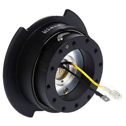 NRG Innovations SRK-250BK Quick Release Kit (Black/Black Ring with Finger Grooves), Gen 2.5