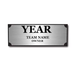 TrophySmack Winner Plate - Customizable Engraved Name Plate - Fantasy Football Trophy Champion Award (Silver or Black)