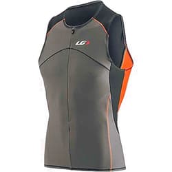 Louis Garneau Men's Comp Sleeveless Tri Top (Grey/Orange, Small)