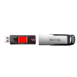SanDisk Cruzer 128GB USB 2.0 Flash Drive (SDCZ36-128G-B35) Bundle with SanDisk Ultra Flair 128GB USB 3.0 Flash Drive - SDCZ73-128G-G46,Black 128GB Flash Drive + USB 3.0 Flash Drive Standard Packaging