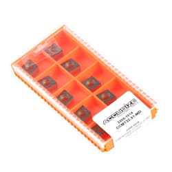 Accusize Industrial Tools Ccmt32.51-Md Cvd Coated Carbide Inserts, 10 Pcs/Box, Black and Yellow, 2200-1014