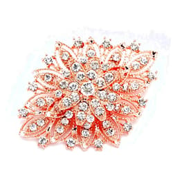 Mariell Rose Gold Wedding Jewelry Crystal Bridal Brooch Pin for Brides, Bridesmaids, Mother of the Bride