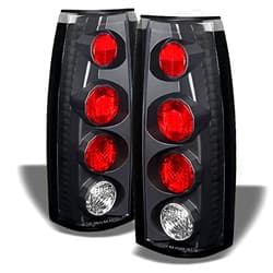AKKON - For Chevy C/K C10 Tahoe GMC Jimmy Sierra Suburban Yukon Pickup Truck Black Tail Lights Brake Lamps