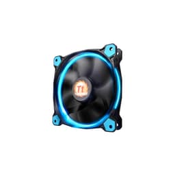 Thermaltake Riing 12 Series Blue High Static Pressure 120mm Circular LED Ring Case/Radiator Fan with Anti-Vibration Mounting System Cooling CL-F038-PL12BU-A