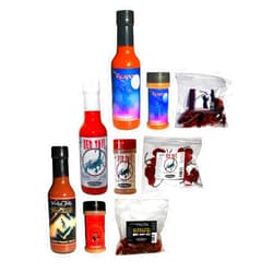 Wicked Tickle Ultimate Spice Gift Set Ghost Pepper Scorpion Reaper Hot Sauce Peppers Chili Powder Mega Pack