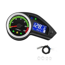 YBRAVO Motorcycle Odometer for h&ond&a XR150 XR150L XL150 CG150 GY200 Motorcycle Speedometer Tachometer Multifunction Digital Instrument, With sensor