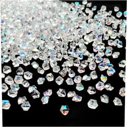 LYFJXX 6 * 9 mm Acrylic Vase Fillers 1400 PCS Colorful Ice Rocks, Acrylic Gems Crystals Clear Rocks Plastic Diamonds Vase Centerpiece for Vase Fillers Party Table