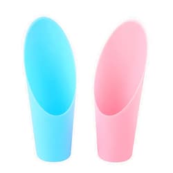 MIDELONG 2 Pcs Bonsai Soil Scoops, 6.4in Long Plastic Cups Garden Soil Scoops Small Gardening Tool Colorful Bucket Shovel Mini Potting Scoopers Bonsai Tool for Plant Flower Succulent