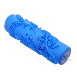 jojofuny 7'' Decorative Rubber Paint Roller with Design Patterns for DIY Wall and Floor Decoration, Texture and Stencil Painting Tool for Home Art Projects, Creative Wall Design