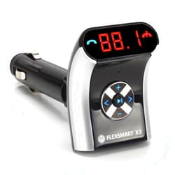 GOgroove FlexSMART X3 Mini Bluetooth Car Adapter for Handsfree Calling, USB Charging, Music Controls for Smartphones, MP3 Players - Aux Bluetooth Adapter for Car - FM Radio Transmitter (Updated 2023)
