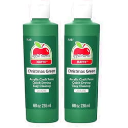 Apple Barrel Acrylic Paint in Assorted Colors (8 oz), 20429 Christmas Green (Pack of 2)