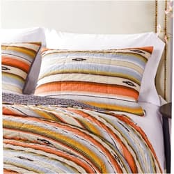 Barefoot Bungalow Greenland Home Barefoot Bungalow Painted Desert Quilted Pillow Sham, Standard 20x26-inch, Rose