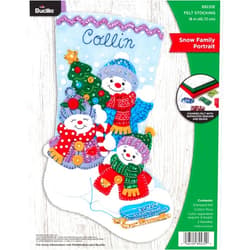 Bucilla Felt Applique Christmas Stocking Kit, 18