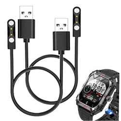 Smaate smart watch Cables Compatible with Bgulong FreeDvigor H22 2.02” Rugged Smartwatch, 2 PCs