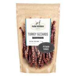 Farm Hounds - Turkey Gizzards - Premium Natural Jerky for Dogs - 100% Humanely Raised Turkey - Break-to-Size - Great for Training & Treats - No Added Fillers - Made in USA - 4oz - 1 Pack