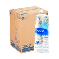 Georgia-Pacific Dixie PerfecTouch 12 oz. Insulated Paper Hot Coffee Cup and Lid Set by GP PRO (Georgia-Pacific) Coffee Haze and White, 5342COMBO600, 300 Cups and 300 Lids (50 Cups and Lids Per Pack, 6 Packs Per Case)