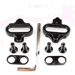 Wowsport SPD Bike Cleats - Compatible with Shimano SM SH51, Black Bike Cleats Set for MTB Bike Bicycle,Indoor Cycling (2 Pairs SPD Cleats)