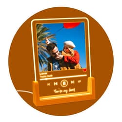 Clicked craft NEXT DAY SHIPPING Personalized Song Plaque - Custom Music Plaque Photo Gift Personalized Couples Romantic Gift Valentines Day