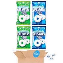 Snack Peak Life Savers Sugar Free Variety Gift Box – Wint O Green and Pep O Mint (2-2.75 oz packages of each)