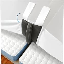 FeelAtHome 3-in-1 Bed Bridge Twin to King Converter Kit with Attached Fitted Sheet & Strap, Split King Gap Filler for Adjustable Bed, Mattress Bridge Connector for Guest Room, Kids Room, Hotel