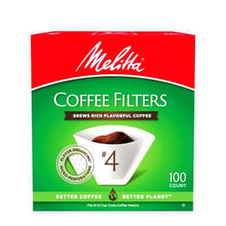 Melitta #4 Cone Coffee Filters, White, 100 Count (Pack of 6) 600 Total Filters Count - Packaging May Vary