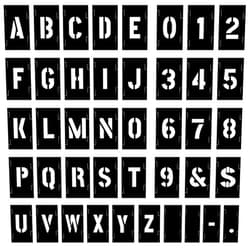 Attisstore 2 inch Letter Stencils Kit, Plastic Letters and Numbers Interlocking Stencil Set 138 Piece