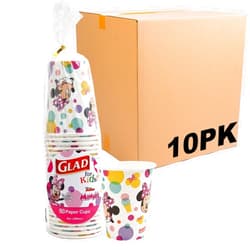 Glad for Kids Disney Mickey & Friends 9oz Paper Cups with Polka Dots Design | Polka Dot Mickey & Friends Paper Cups for Everyday Use, Kids Cups | Small 9oz Paper Cups, 24 Count - 10 Pack