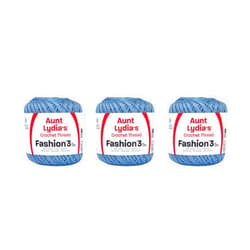 Aunt Lydia Fashion Warm Blue Crochet - 3 Pack of 150y/137m - Cotton - Gauge 3 - Crochet