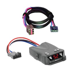 Tekonsha 8507120 Brakeman IV Time-Delay Brake Controller for Trailer with 1-4 Axles and 303500 Trailer Brake Controller Custom Harness for Select Model Ford, Lincoln, Land Rover