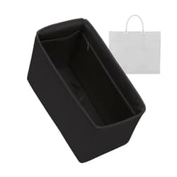 ZYZii Silk Purse Organizer with Invisible Zipper for LV On The Go PM/MM/GM,Insert Bag in Bag,Luxury Handbag Tote Lining Bag Shapers(PM with Zipper,Black)