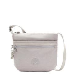 Kipling womens WomenÂ’s Arto Bag, Lightweight Everyday Purse, Casual Nylon Shoulder Crossbody Bag, Grey Gris, 11.25 L X 10.25 H X 1.5 D US