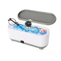 HFJDDX Ultrasonic Jewelry Cleaner, Mutifunction Household Portable Professional Ultrasonic Cleaner for Cleaning Jewelry,Ring,Necklaces,Eyeglass,Watches,Razors,Makeup Brush,Coins (250 ML) Rechargeable Models