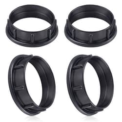 DiCUNO E26 Lamp Shade Rings, Black Light Socket Shade Ring, Aluminum Lamp Retainer Rings Replacement for Glass Light Fixture Porcelain Lamp Holder, Threaded Diameter 1-1/2 Inch (39mm), 4-Pack