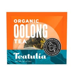 Teatulia Organic Oolong Tea Bags (50 Wrapped Pyramid Sachet Teabags) Sustainably Grown in Bangladesh