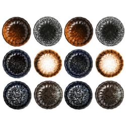Nicunom 12 Pack Soy Sauce Dishes, Ceramic Dipping Bowls Set, 2.8 Inch Side Dishes Japanese Style Pinch Bowls Seasoning Dishes for Ketchup, BBQ, Sushi, Soy