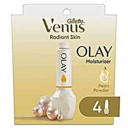 Gillette Venus Radiant Skin Pearl Powder Olay razor moisturizer refills, 4ct, White 4 Pearl Powder Refills