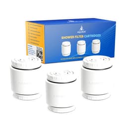 AquaBliss HD Revitalizing Shower Filter Replacement Cartridge For SF400 & SF500-2x Vitamin C + Minerals for Silky Hair, Glowing Skin, Strong Nails. 3-Pack (SFC400)