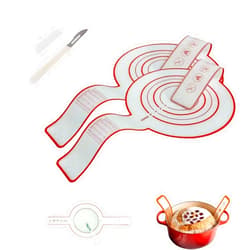 KAIBERYL Silicone Bread Sling Bread Mat for Dutch Oven & Bread Lame. Durable and Reusable Silicone Bread Mat,Baking Mat with Upgraded Longer Handles,Useful for More Than Just Bread (2 Pack)