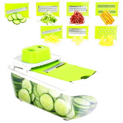 Sedhoom Direct Mandoline Slicer 14 PCS Vegetable Slicer w/Large Container Multi Blade Potato Slicer Food Onion Veggie Slicer Cutter Grater Julienne Shredder for Meal Prep