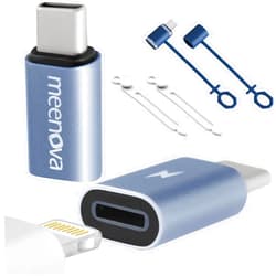Meenova 60W Lightning to USB C Adapter for iPhone 16 15 Pro Max Plus, S24, Type C Charging Converter, iPhone Lightning to USB-C Adaptor Not for Audio, Apple AirPods Accessories USBC Charger CarPlay