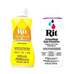 Craft County Synthetic RIT Dye Wide Selection of Colors + Color Fixative Daffodil Yellow