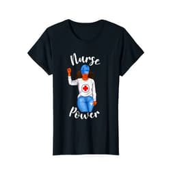Lush Nursing Nurse Power African American Black Girl Student Nursing T-Shirt