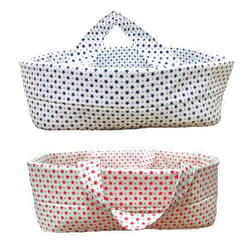 Xunwa 2Pcs Baby Doll Bassinet for 11-12-13 Inch Newborn Reborn Dolls, White Toy Bassinet for Baby Doll