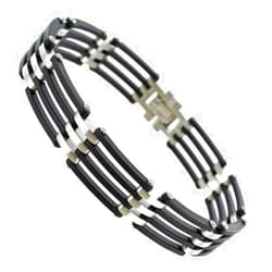Rochet Roma R-Force Stainless Steel Black Carbon Modern Mens Bracelet