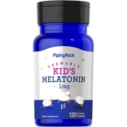 Piping Rock Kids Melatonin 1mg | 120 Chewable Tablets | Childrens Supplement | Non-GMO, Gluten Free