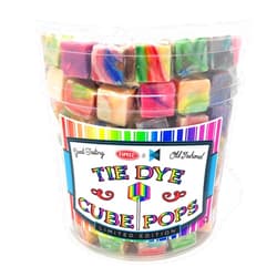 Espeez Hard Candy Cube Lollipop Suckers: Individually Wrapped Flavored Sucker Pack by Espeez - Old Fashioned Square Party Pops in Bulk - Tye Dye, 100 Count