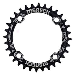 MSRECK Round Oval Chainring 104 BCD 32T 34T 36T 38T 40T 42T 44T 46T 48T 50T 52T Narrow Wide Single Chain Ring for Road Bikes, Mountain Bikes, BMX MTB Bike
